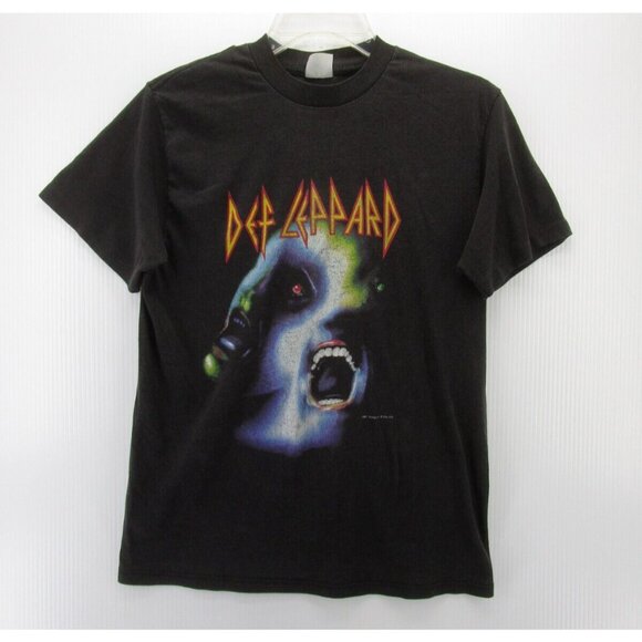 VINTAGE Def Leppard Shirt Small Hysteria Tour 1987 Double Sided 80s